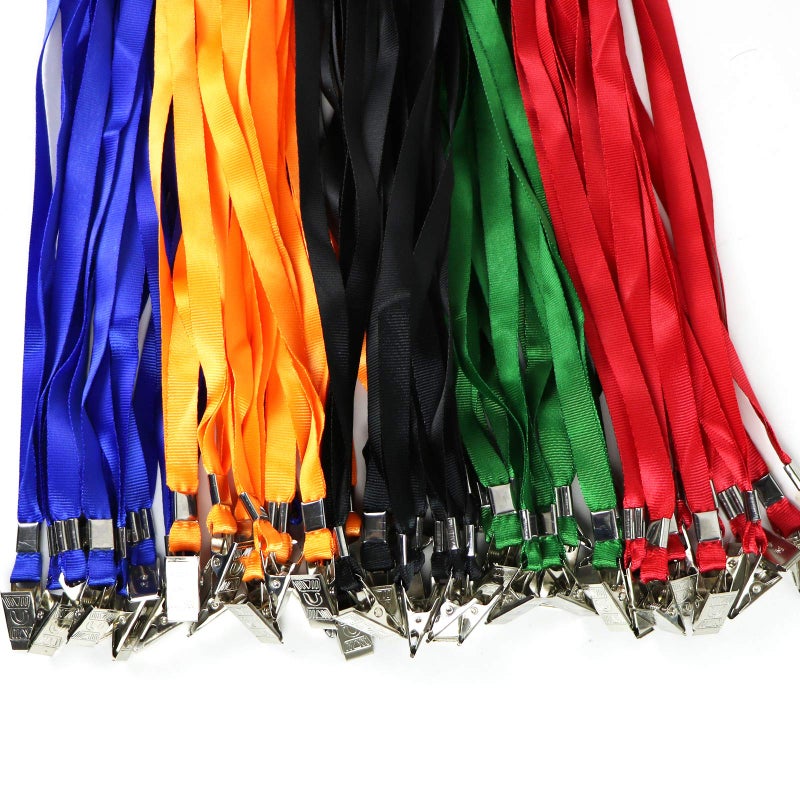 Bird Fiy Purple Lanyards 100 Pack 34" Premium Lanyard Bulldog Clips Bulk Nylon Flat Lanyard with Badge Clip (Purple, 100 Pack) - Image 5